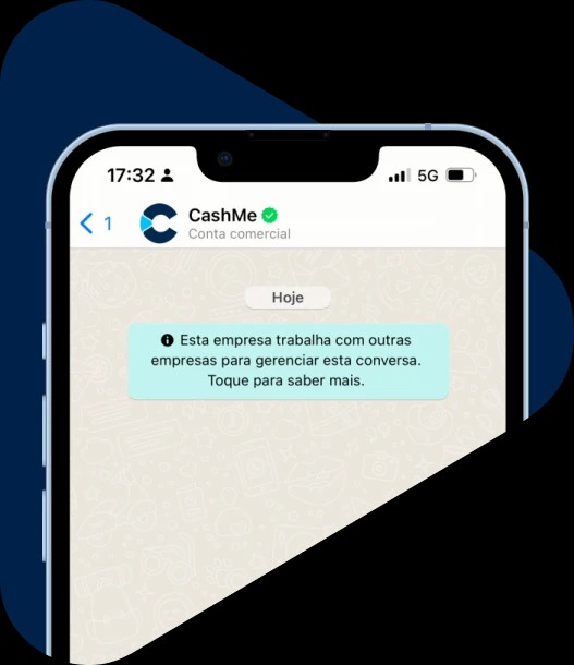 tela de celular com o aplicativo WhatsApp