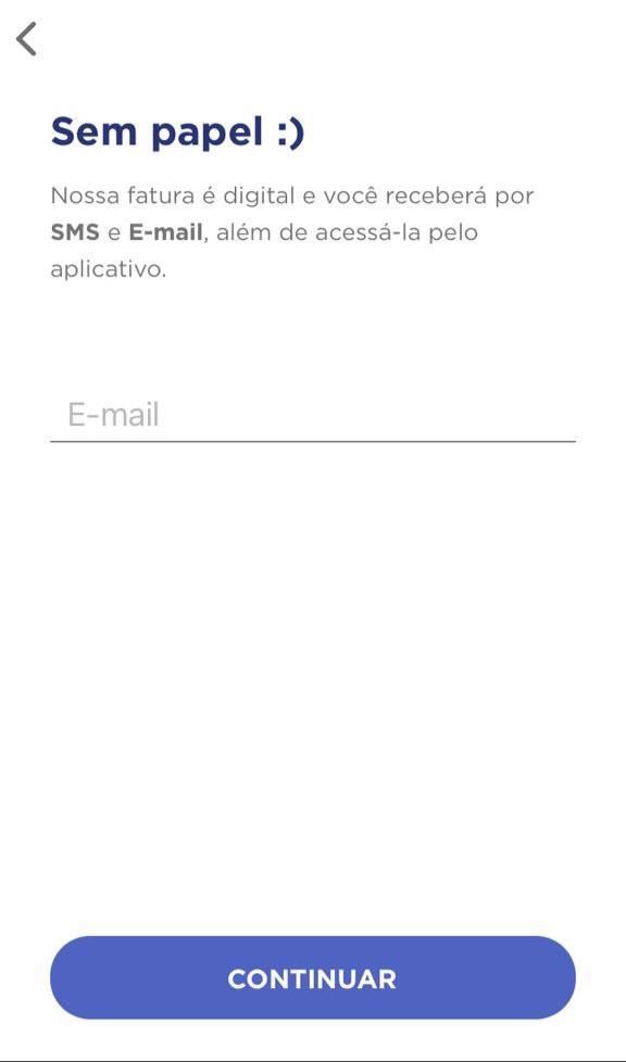 Informe um email válido para solicitar o cartão eskala